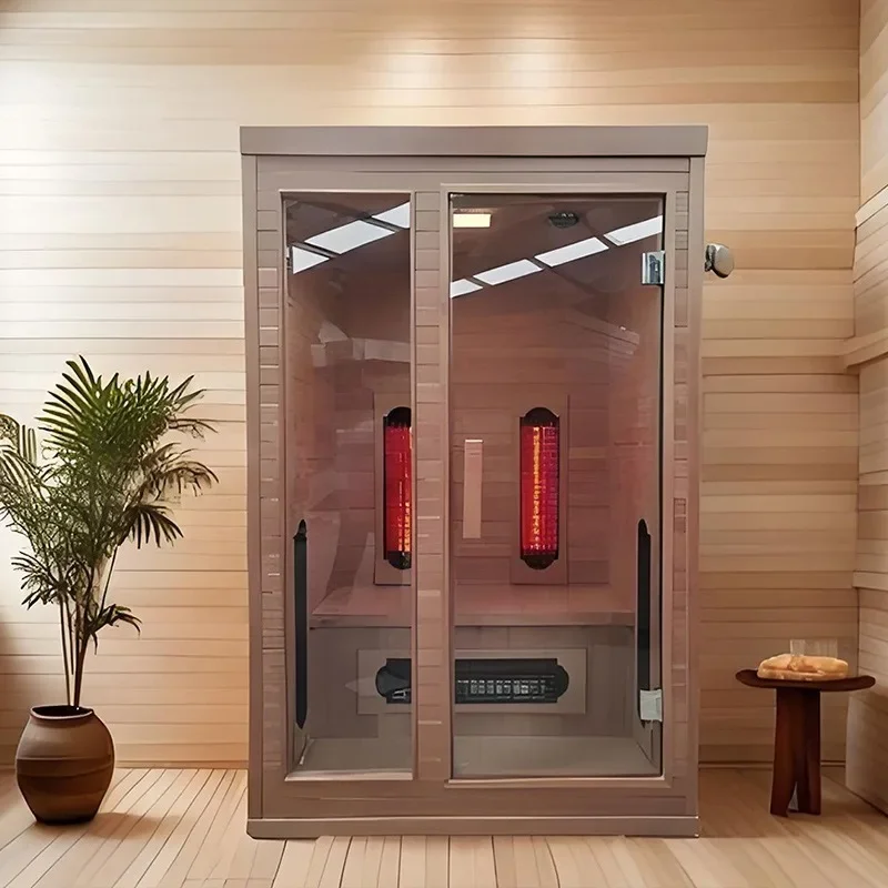 Indoor Sauna Room Villa Bath Center Indoor Dry Steam Sauna Room Volcanic Stone Heating Sauna Room