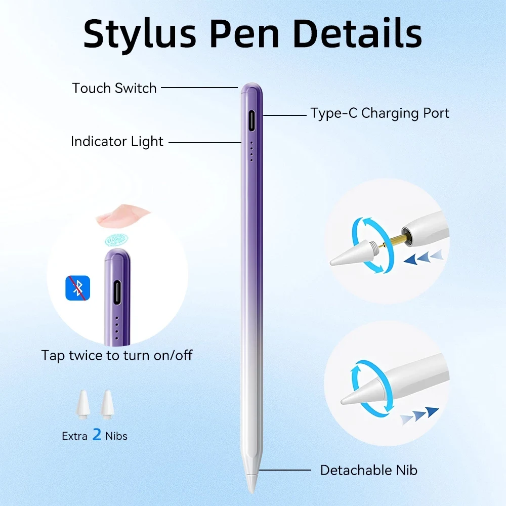 قلم ستايلس عالمي لنظام Android/iOS - قلم رصاص للكمبيوتر اللوحي بشاشة تعمل باللمس بـ 5 ألوان #3