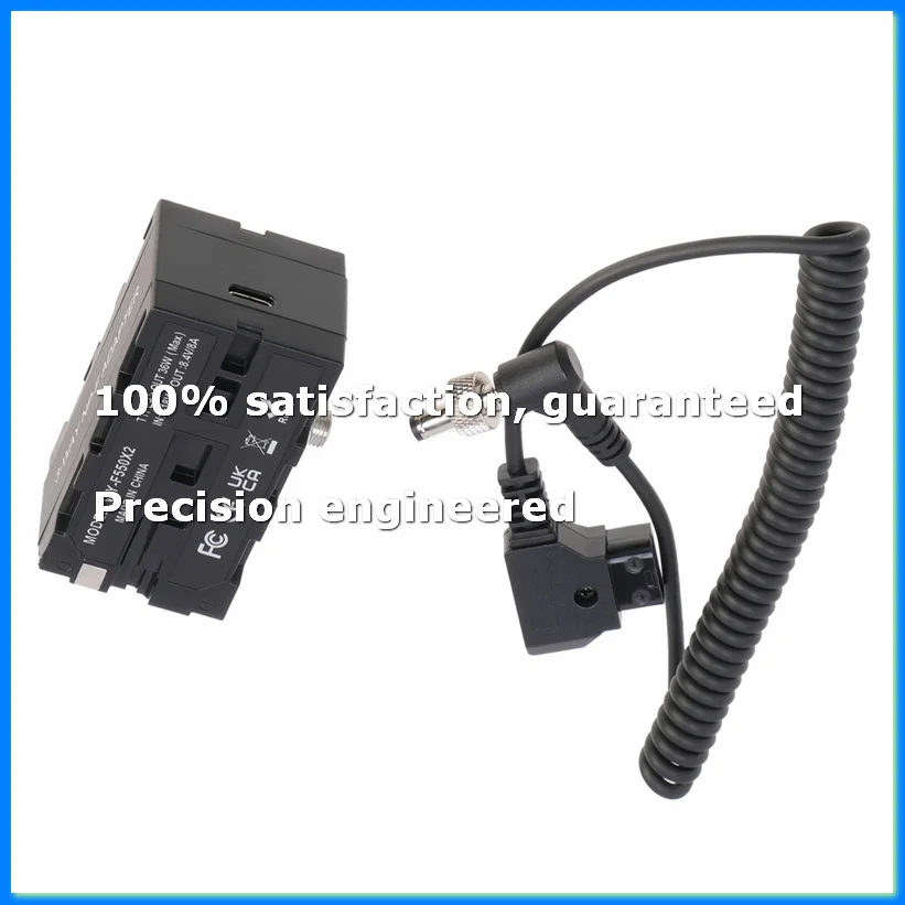 

D-TAP Connector to DC 5.5 X 2.5mm Expandable Cable with Dual-Sided NP-F Dummy Battery Adapter for Camera Monitor-ELEC