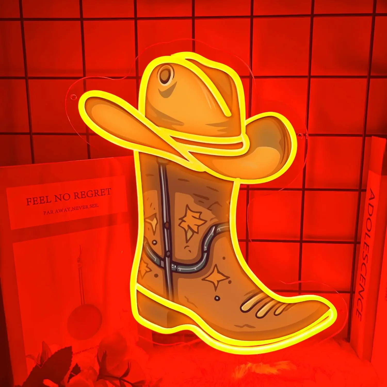 

Cowboy Boot Neon Sign Art Wall Light USB LED Neon Light for Gaming Room Party Bar Bedroom Decorations neon personnalisé Gift