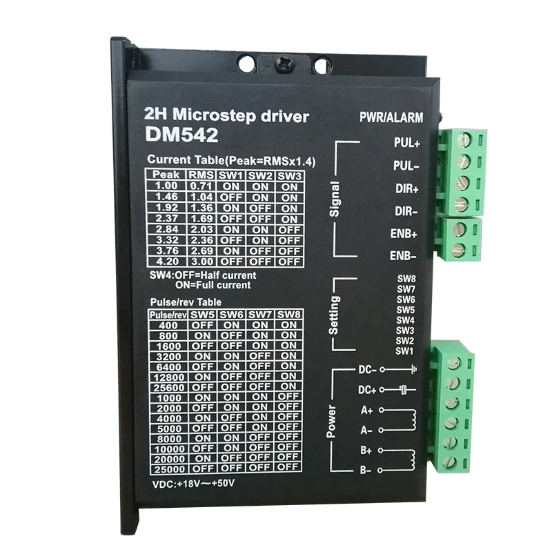 57 86 خطوة سائق المحرك DM542 DSP الرقمية تيار مستمر محرك متدرج سائق عدة ل Nema 23 محرك متدرج مجموعة