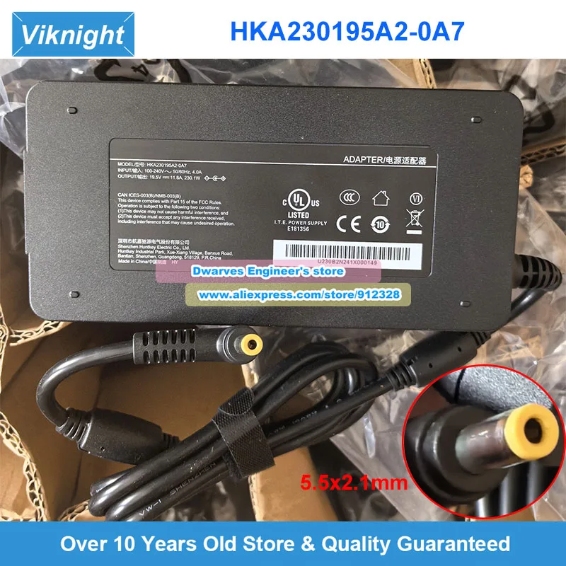 

Genuine HKA230195A2-0A7 AC Adapter 19.5V 11.8A 230W for Huntkey All-in-One PC OPS Industrial Servers 5.5x2.1/2.5mm Power Supply
