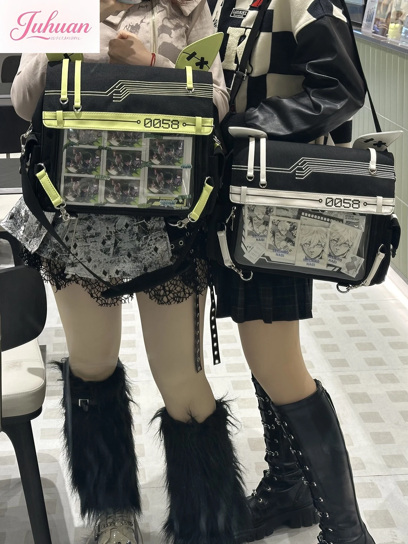 

Japanese Original Rabbit Transparent LTA Bag Ba Ji Two-dimensional Backpack Female Versatile Large-capacity Student Schoolbag