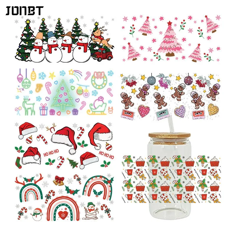 

Новые рождественские стаканы с крышкой и соломинкой, многоразовые посуды для напитков, прозрачные стеклянные чашки, кофейная кружка, рождественские наклейки, украшения, чашки для воды