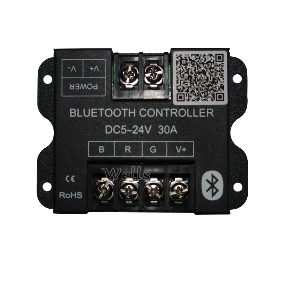 controlador de faixa de led rgb bluetooth compativel com rgb 5050 3528 iluminacao de fita de lampada por smartphone android ios dc524v 30a 01