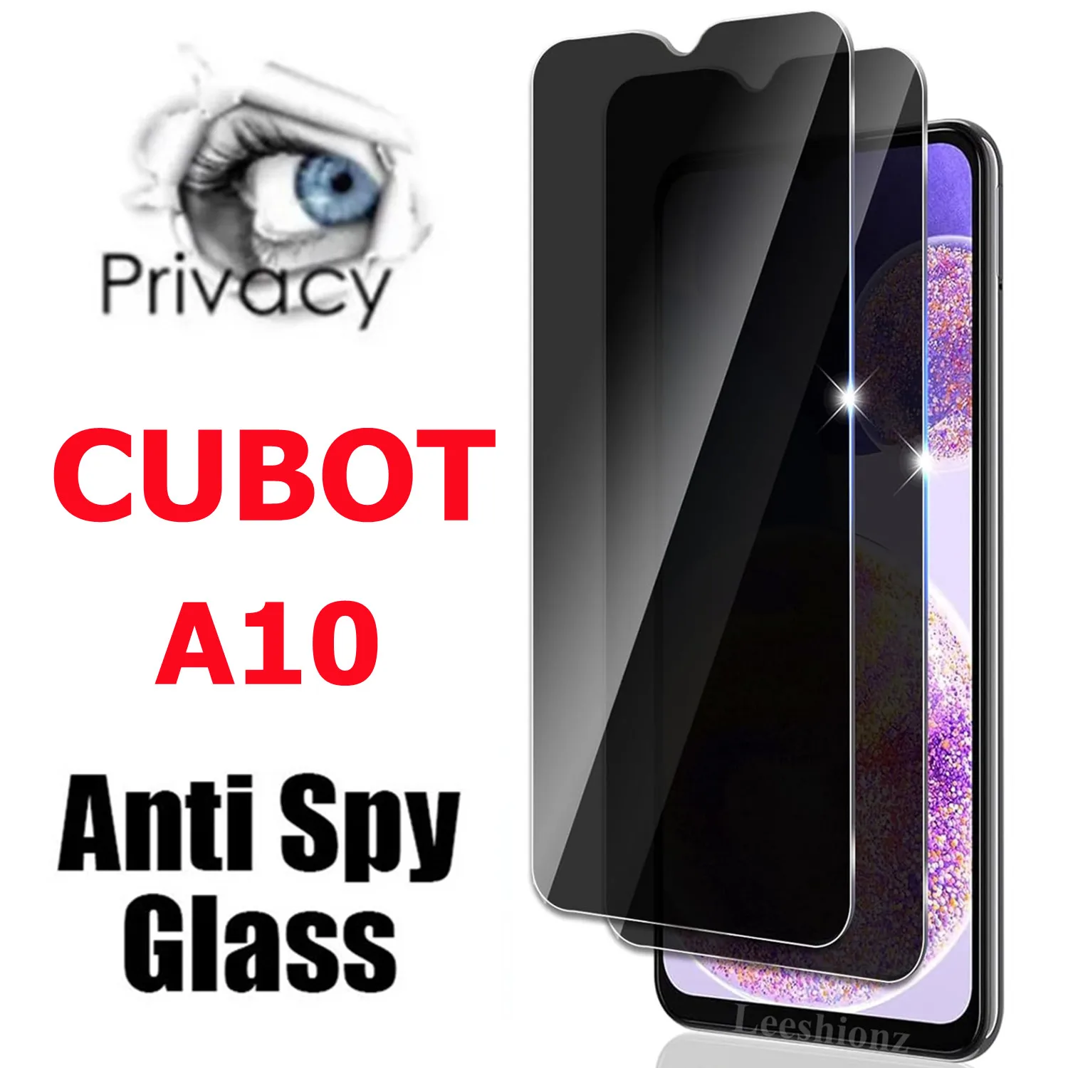 

Privacy membrane Anti Spy Tempered Glass For Cubot A10 Screen Protector Privacy Glass Film