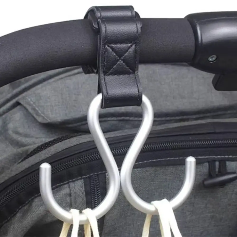 

S Shape Baby Stroller Hooks Double Hook Solid Color Hanging Hook Cart Organizer Stroller Accessories Stroller Accessories Cart
