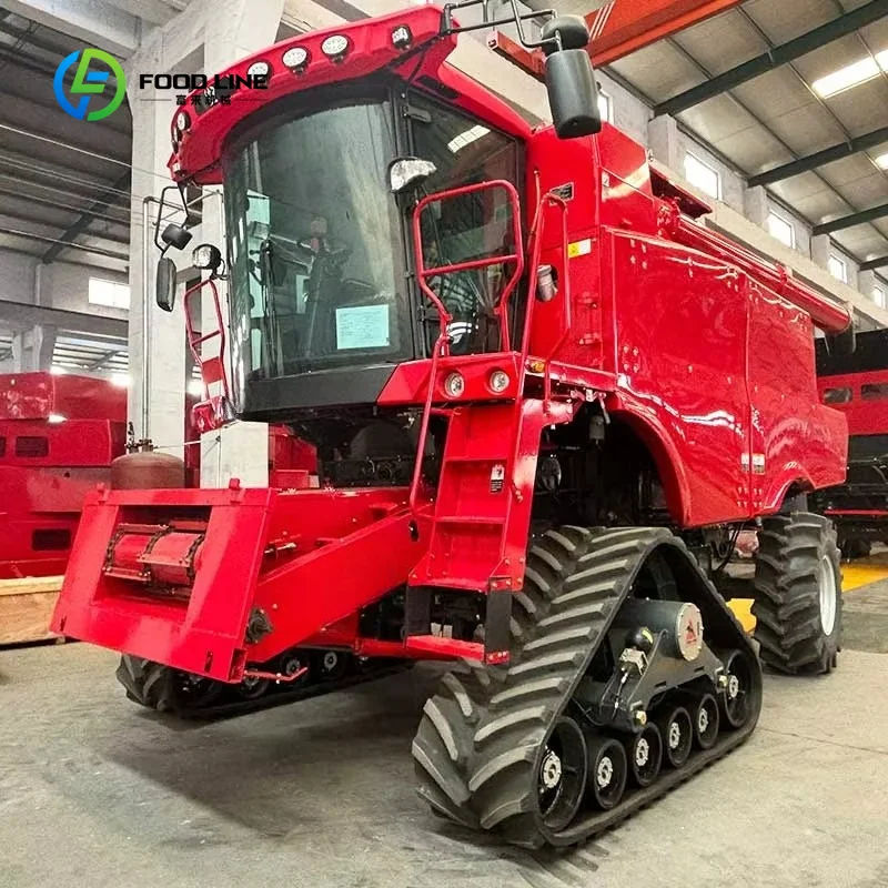 Customized Large Self-Propelled Agricultural Combine Harvester Forage Silage Corn Maize Crawler Combine Harvester Price