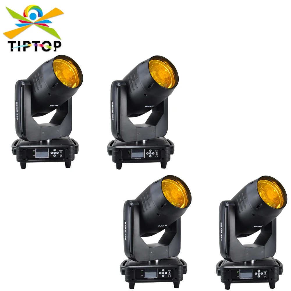 

TIPTOP 380W Beam Moving Head Light 19R Stage DJ Light 17 Color 14 Gobo 18CH Rainbow Effect High Brightness Spotlight X 4 Units