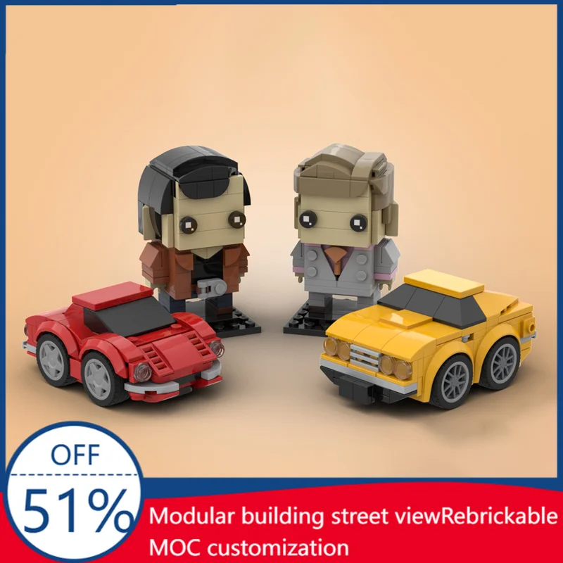 

499PCS The Persuaders Characters and Cars Model Custom Creative Building Blocks Kid DIY Assembly Educational Toy Halloween Gift