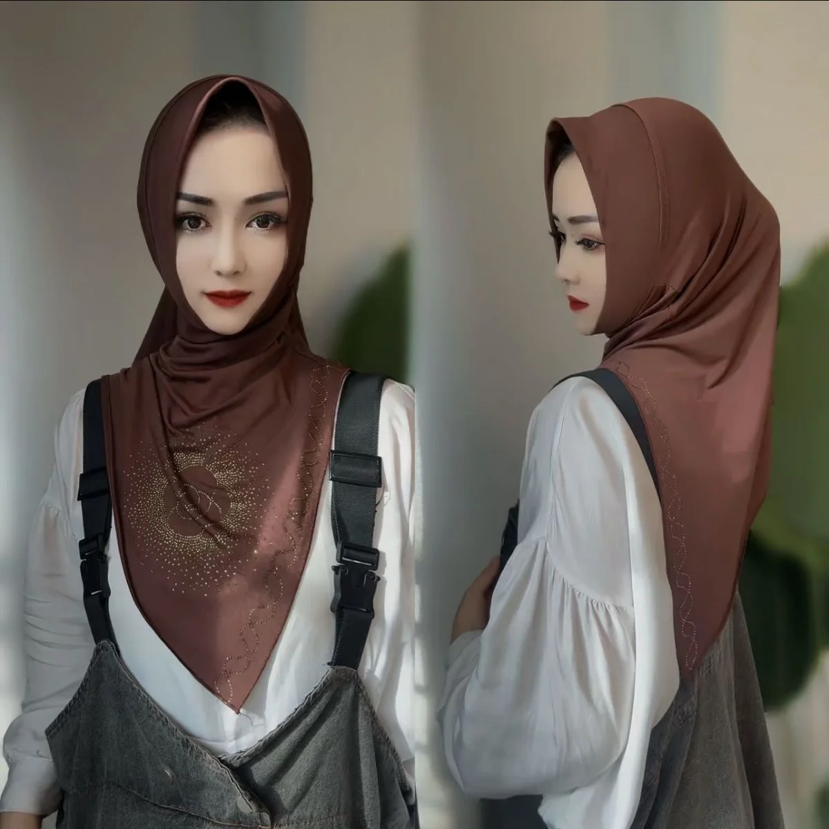 High Strecth Slit-ends Viscose Scarf Hijab For Muslim Women