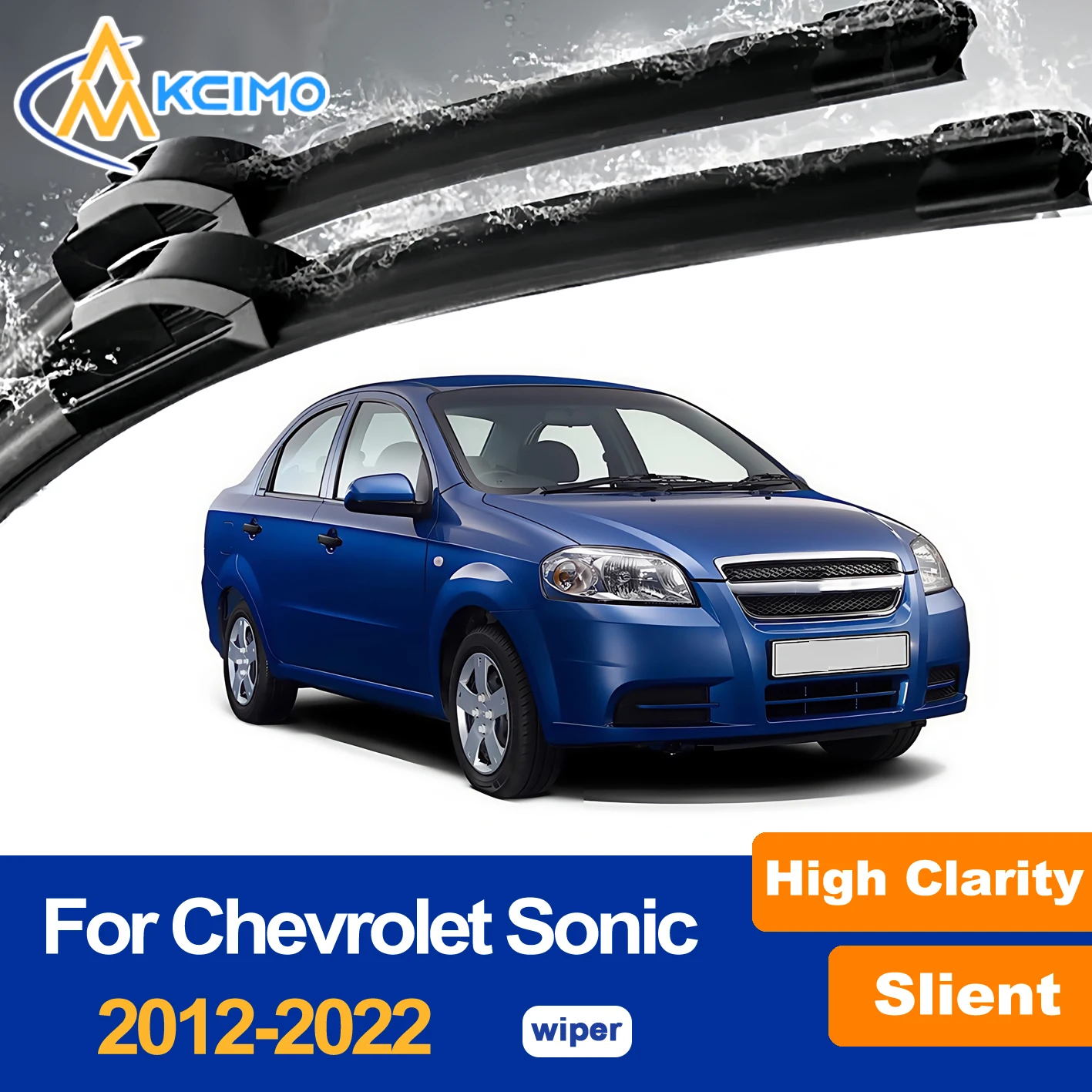 

Premium Silicone Wiper Blades For Chevrolet Sonic Aveo 2012 - 2022 Fit Front Windshield Wiper Blades Easy Installation
