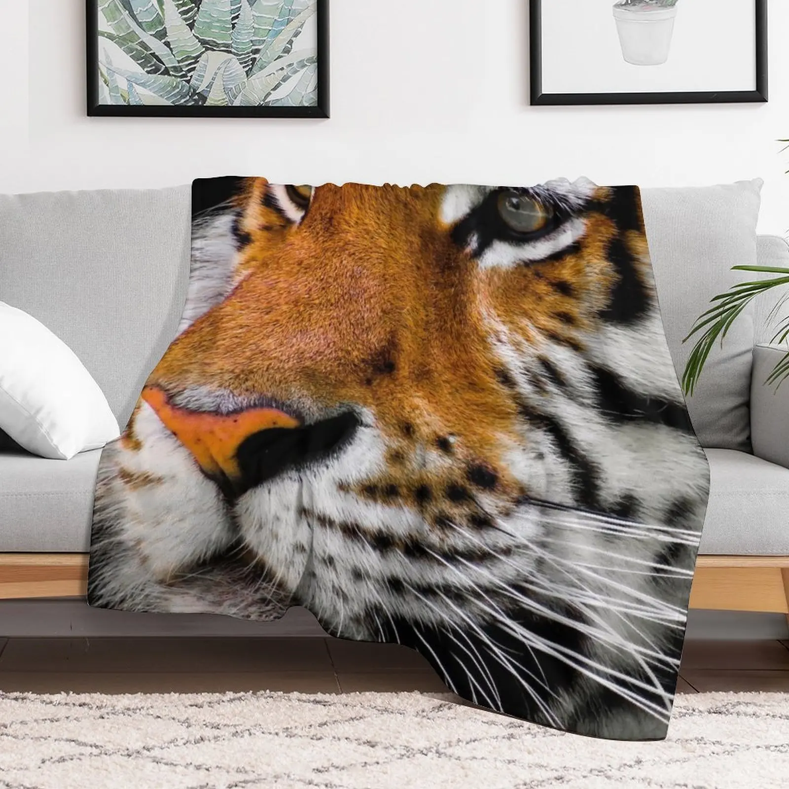 Bengal tiger Throw Blanket for winter Moving Blankets