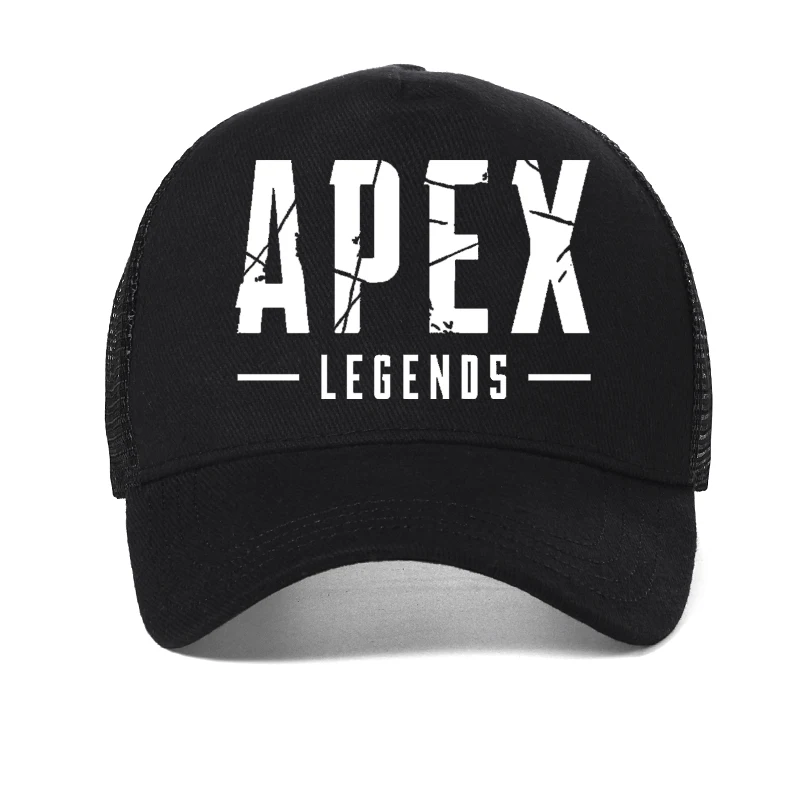 Модная мужская шляпа, летняя крутая бейсболка с игровым принтом Apex Legends, женская регулируемая сетчатая дышащая кепка дальнобойщика