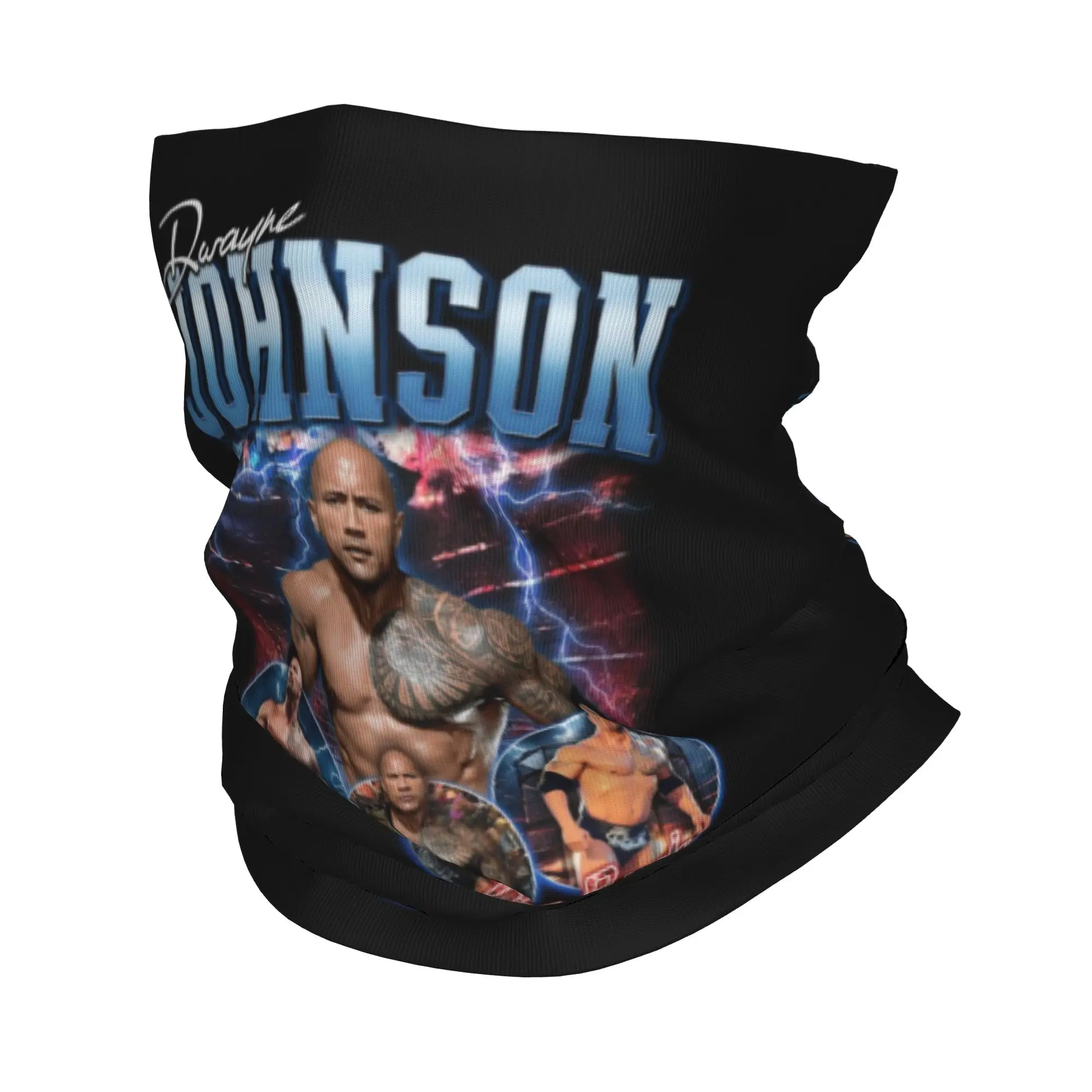 The Rock Dwayne Johnson Bandana cuello polaina a prueba de viento cara bufanda cubierta Actor americano Johnson sombreros tubo pasamontañas