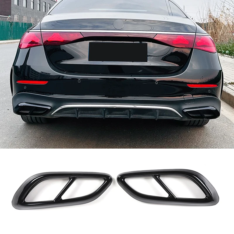 

For Mercedes Benz E Class CLE W214 2024+ E260 300 AMG Stainless Steel Car Tail Muffler Exhaust Pipe Output Cover Trim Accessoriy