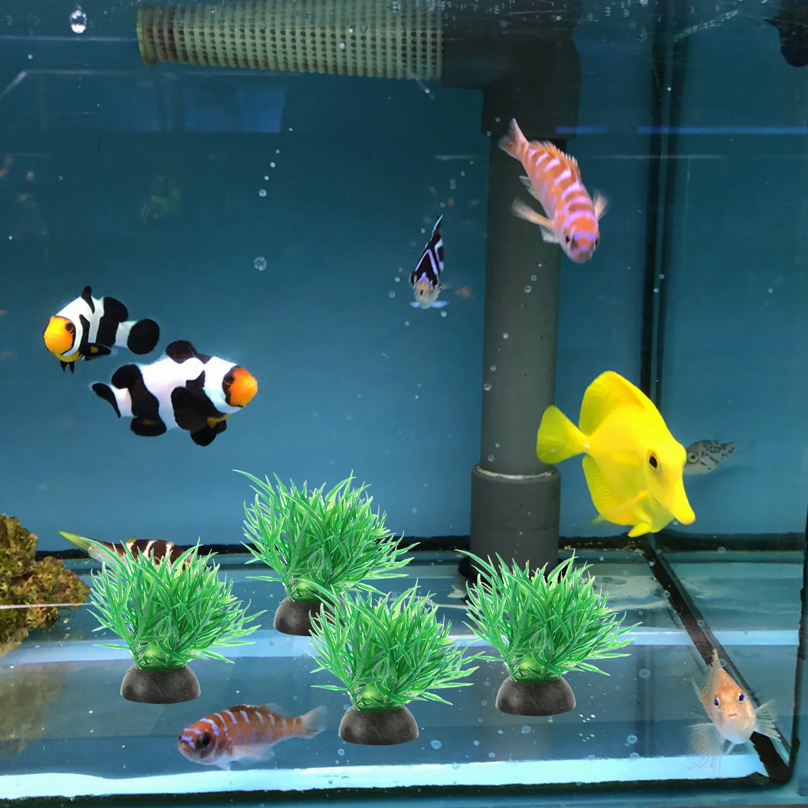 

20Pcs Fish Tank Decorations Realistic Plastic Aquarium Plants Durable Water Grass Aquarium Decor for Betta Fish Tank Plants