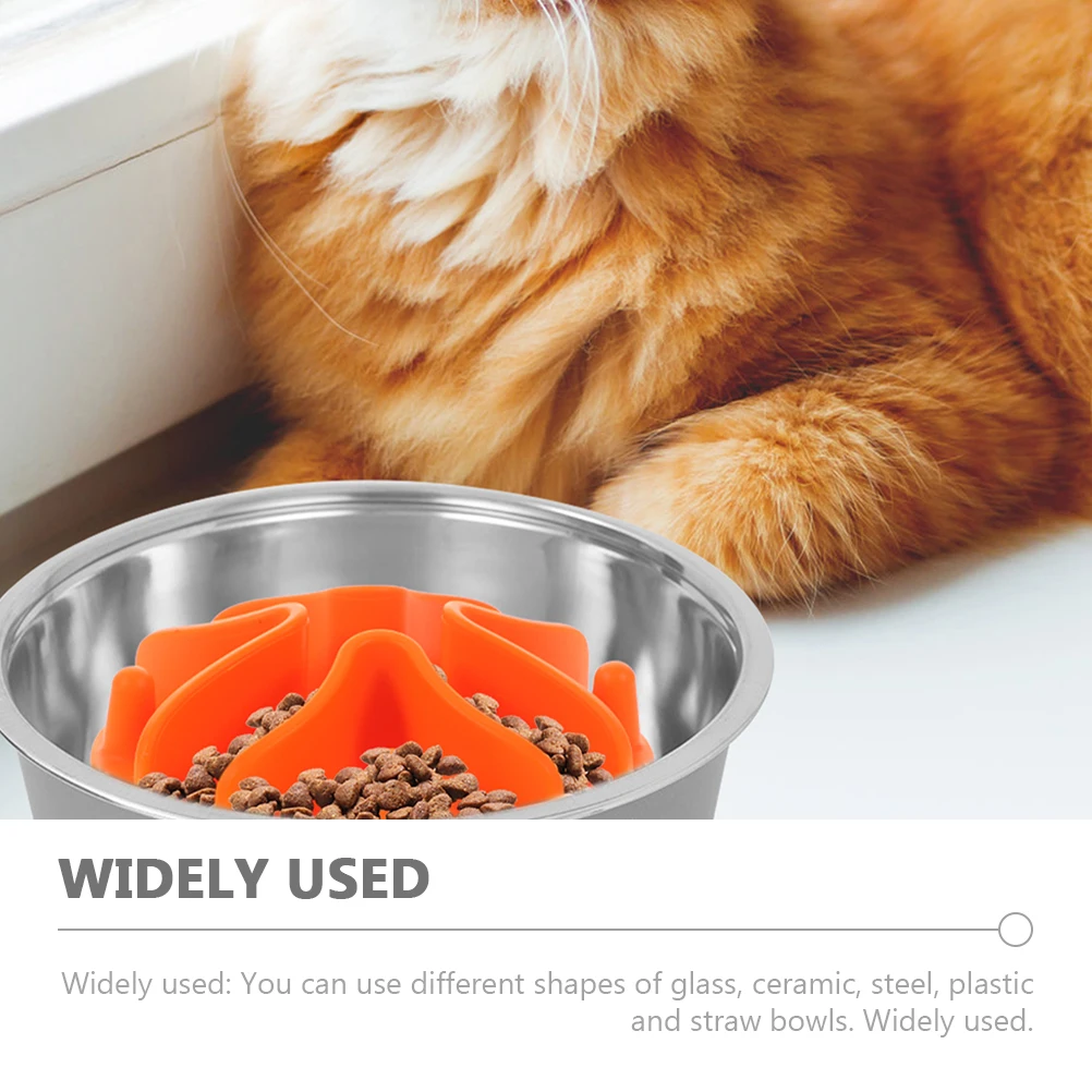 

Slow Feeding Dog Bowl Silicone Household Insert for Small Dogs Cat Non Slip Suction Cup Food Container Wear Resistant Digestion
