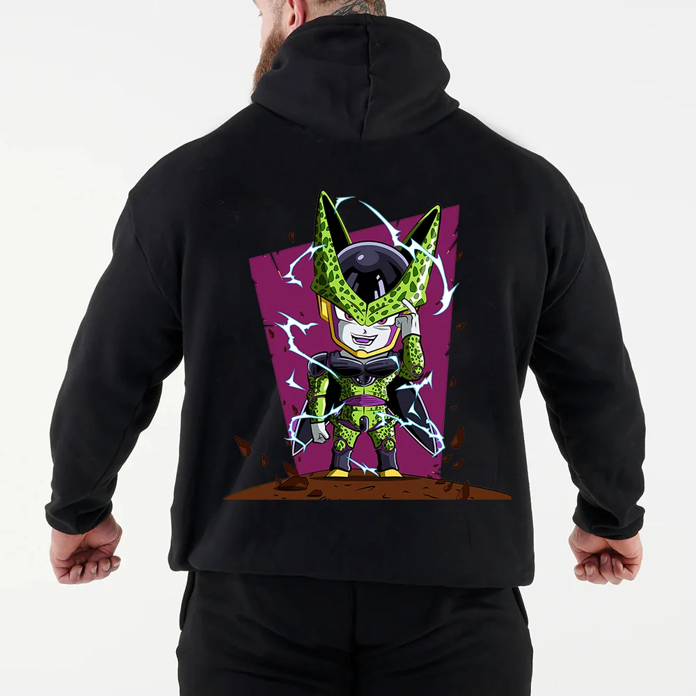 2024 New Men's and Women's Anime Dragon Ball Cartoon Wukong Cell Printed Hoodie Couple Street Leisure Sports Shirt