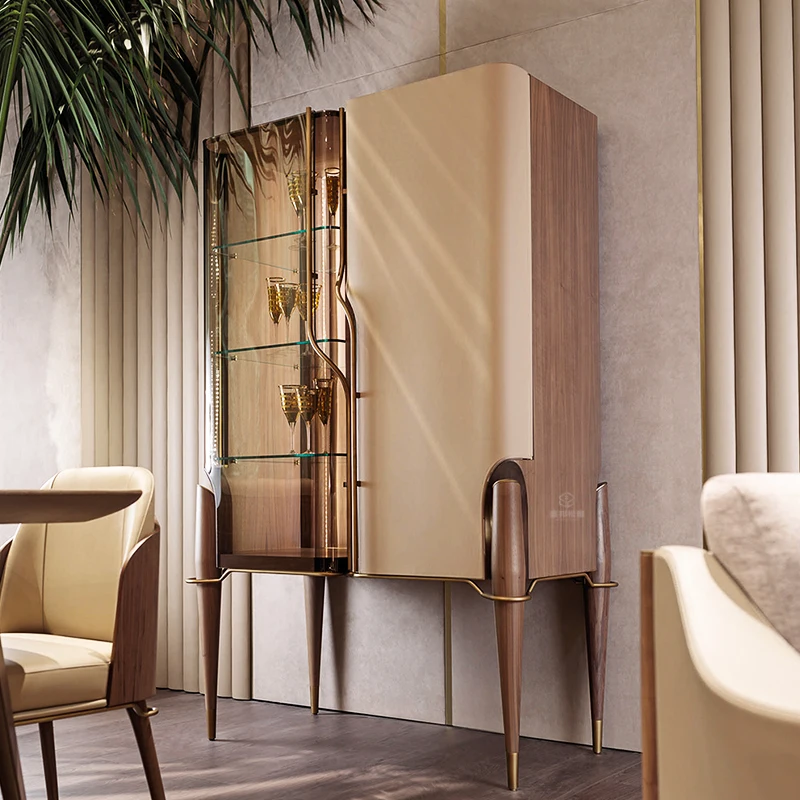 Dustproof Display Living Room Cabinets Cozy Art Narrow Corner Living Room Cabinets French Tall Meuble Rangement Furniture Home