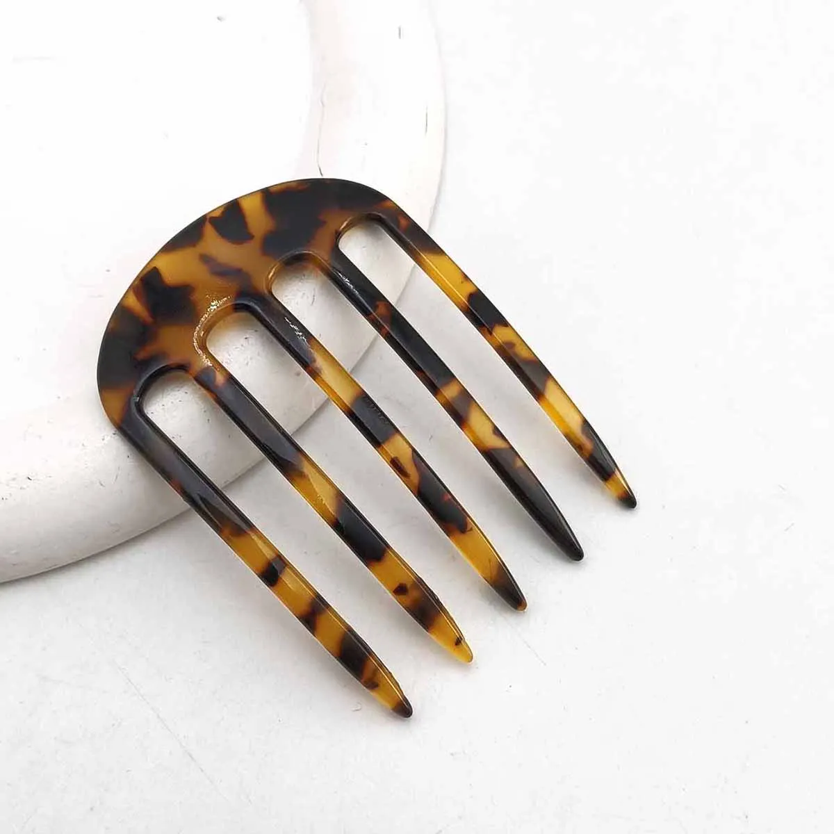 1/3 Stück Essigsäure-Haargabeln mit fünf Zähnen, U-förmige Haarkämme, Dutt-Haarnadeln für Damen und Mädchen, Haaraccessoires – Detail 11