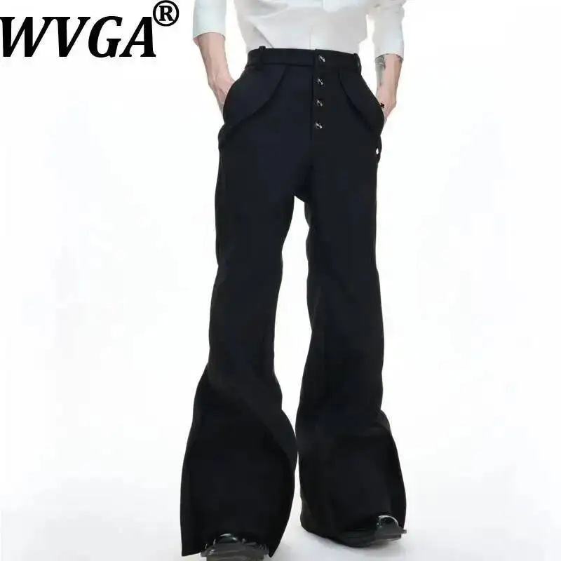 

WVGA Spring Autumn New Men's Niche Deconstructed Heavy Craft Flared Straight Pants High Waist High-End Versatile Trousers W23218