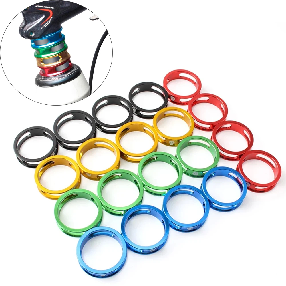 Image of Fahrrad Aluminium Legierung Radfahren Zubehör Fahrrad Headset Ring 28,6 MM Gabel Unterlegscheibe Dichtung Abstand Pad Fahrrad Headset Spacer
