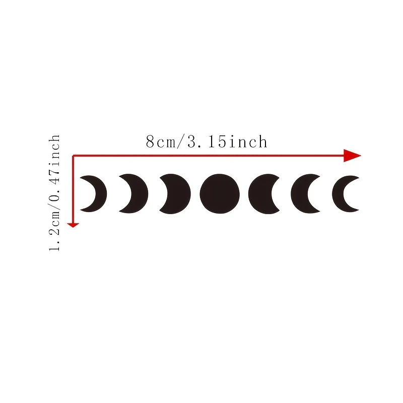 Moon Phase Decals, Vinyl Car Stickers, Cute Moon Stickers, Car Rearview Mirror Decorations, Mirror Decals, Laptop Stickers