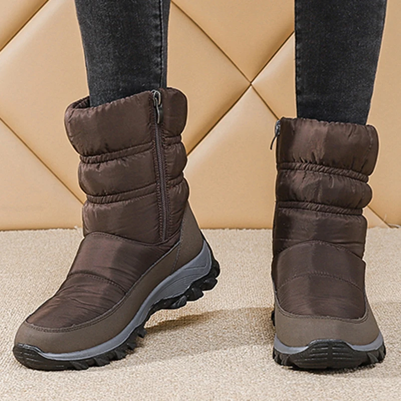 Boots Woman Snow New Shoes Women Platform Woman Shoes Fashion Waterproof Mid High Boots Platform Botas Mujer Winter Girls Boots