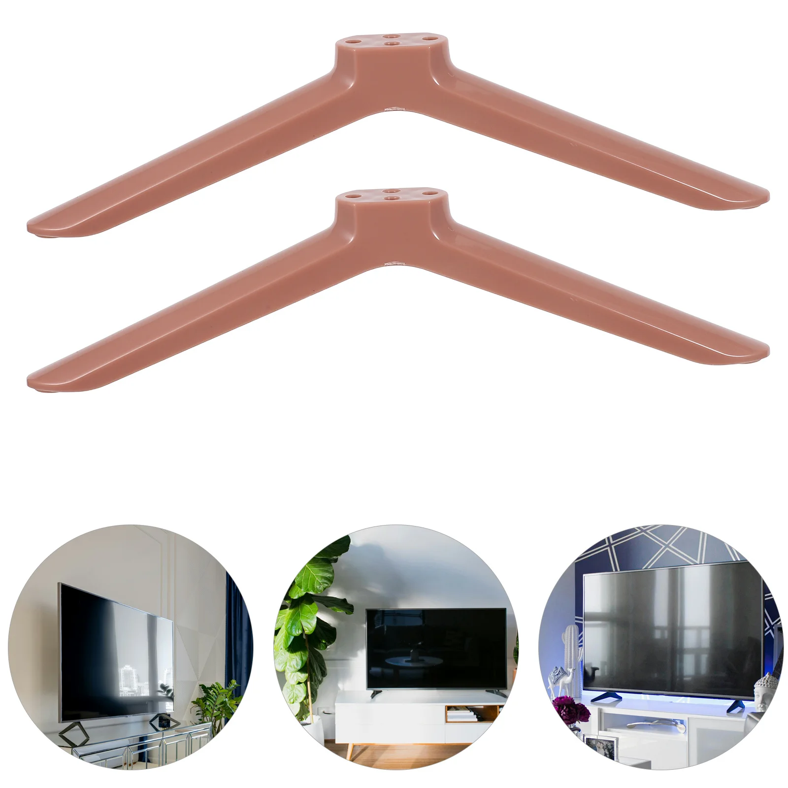 

1Pair Universal Stand Legs - Sturdy Tabletop Base for LCD LED Tvs, Fits Most Brands, Easy Install, Modern Pedestal Design