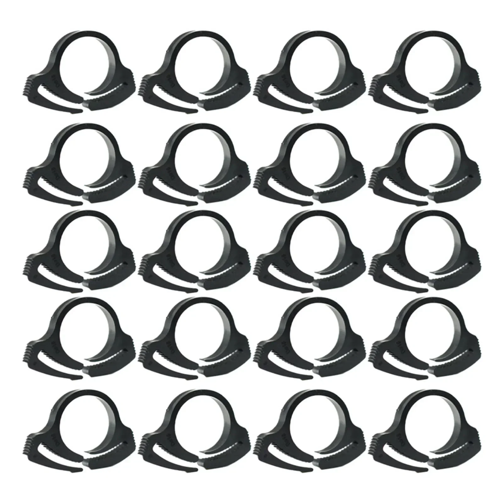 20pcs Ratchet Clip Kit Plastic Nylon Snap For Plastic Ratchet Clamp Irrigation Garden Hose Pipe Black Irrigation Pipes Clamps