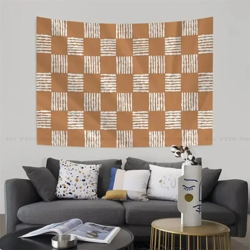 Colorful Checkerboard Wall Decoration Tapestry Home Living Room Tapestry