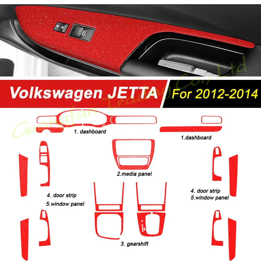 

For Volkswagen JETTA 2012-2014 Car-style Interior Center Panel Dark Flash Stars Point Diamond Shine Color Change Stickers Decals