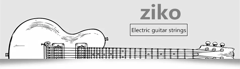ZIKO DEG-009 E-Gitarre Saiten Stahlkern Oberflächenbeschichtung Nickel Extra leicht Spezielle Musikinstrument Zubehörteile – Detail 1