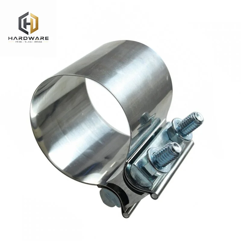 1pc 40/45/50/55/57/60/63mm Car Accessories Stainless steel Universal exhaust pipe connection hoop Strong steel pipe clamp