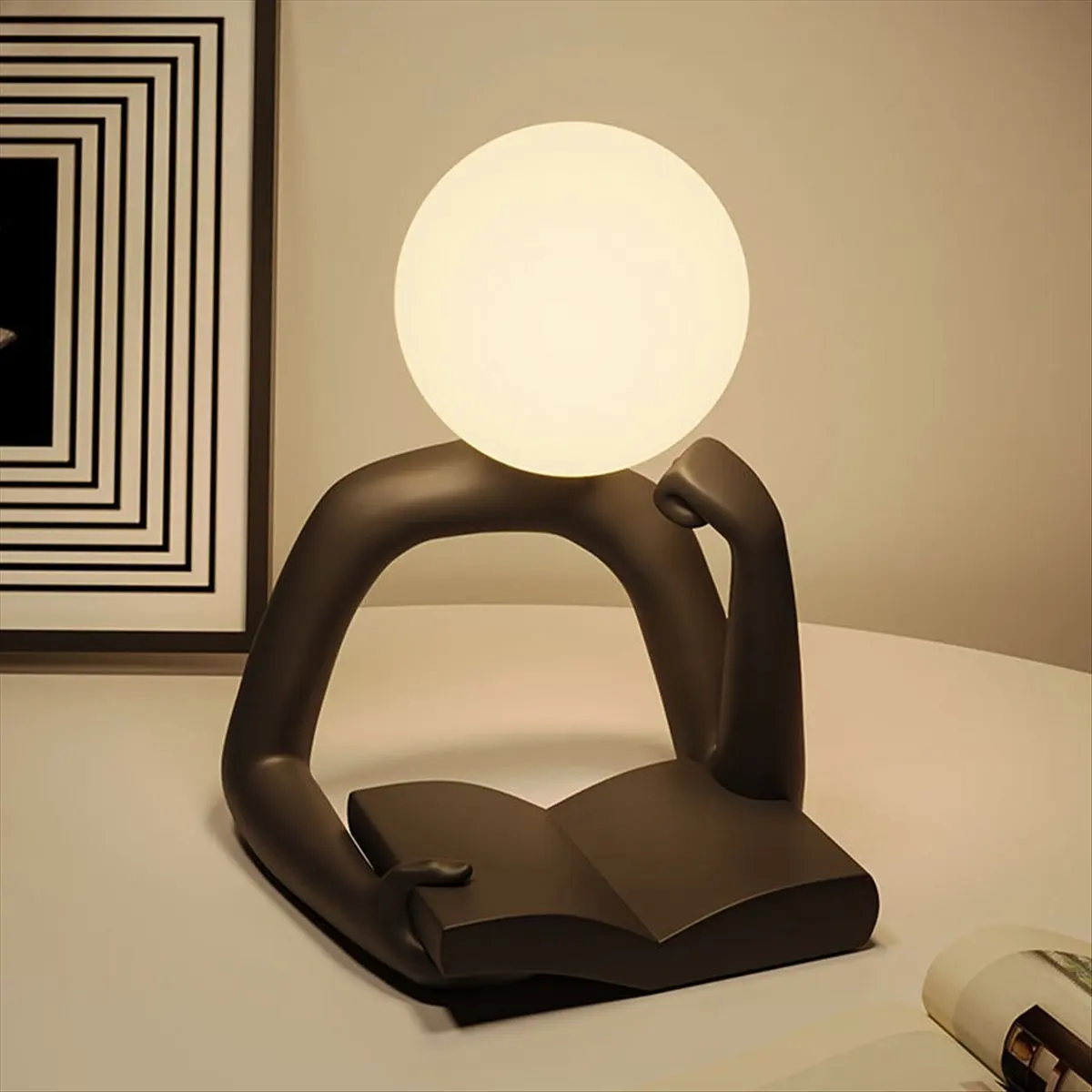 abkm-lampe-de-lecture-abstraite-minimaliste-moderne-veilleuse-decoration-de-bureau-pour-chambre-a-coucher-bureau-et-salle-d'etude-design-elegant-blanc
