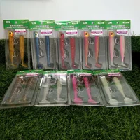 TSURINOYA 9 bolsas 110mm 35g cabeza de plantilla de fundición larga cola en T juego de señuelos blandos 2 uds cola señuelo de pesca de lubina hundimiento cebos grandes