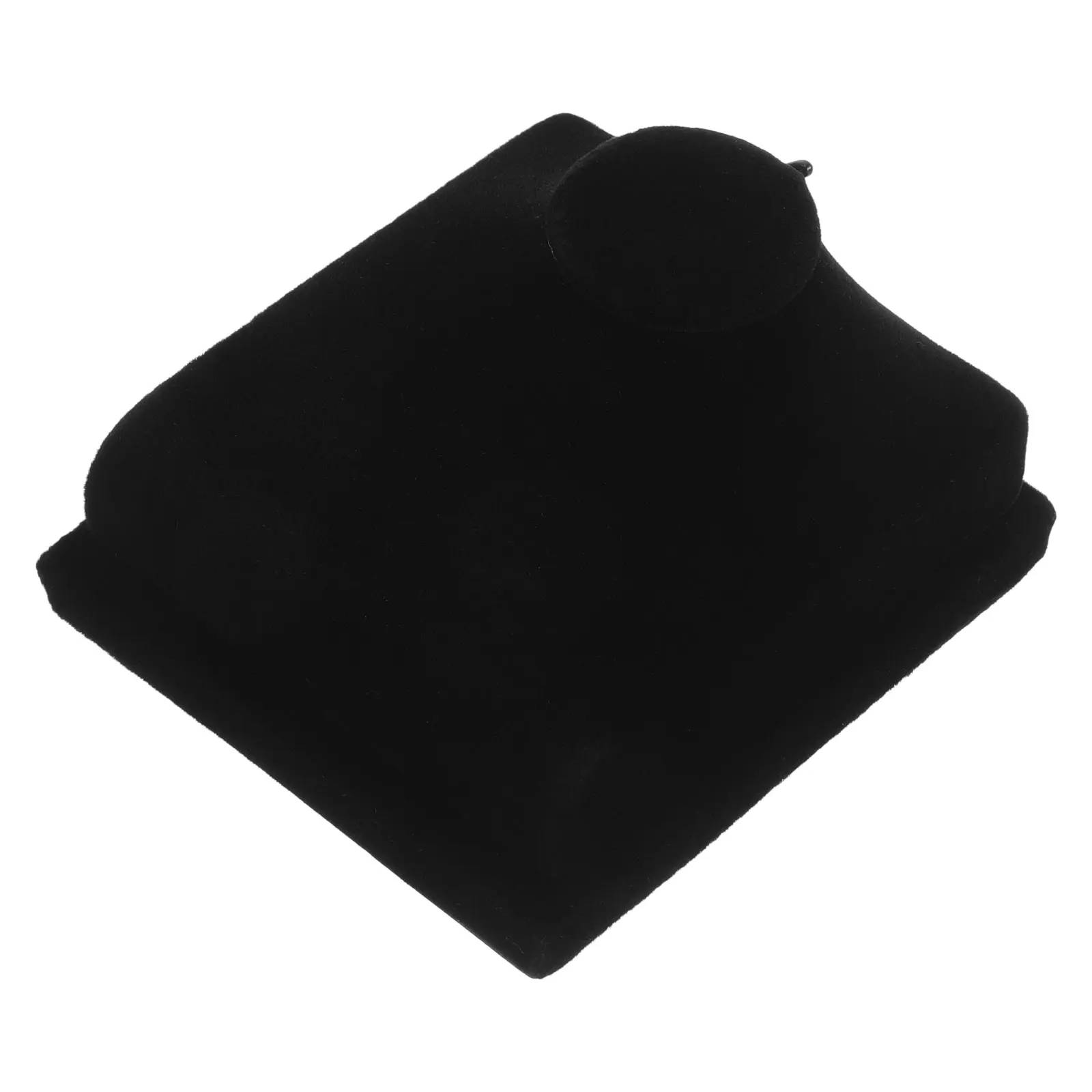 

Necklace Display Stand Black Wooden Jewelry Bust Rack Holder Material Stable Easy Installation SpaceSaving Design For