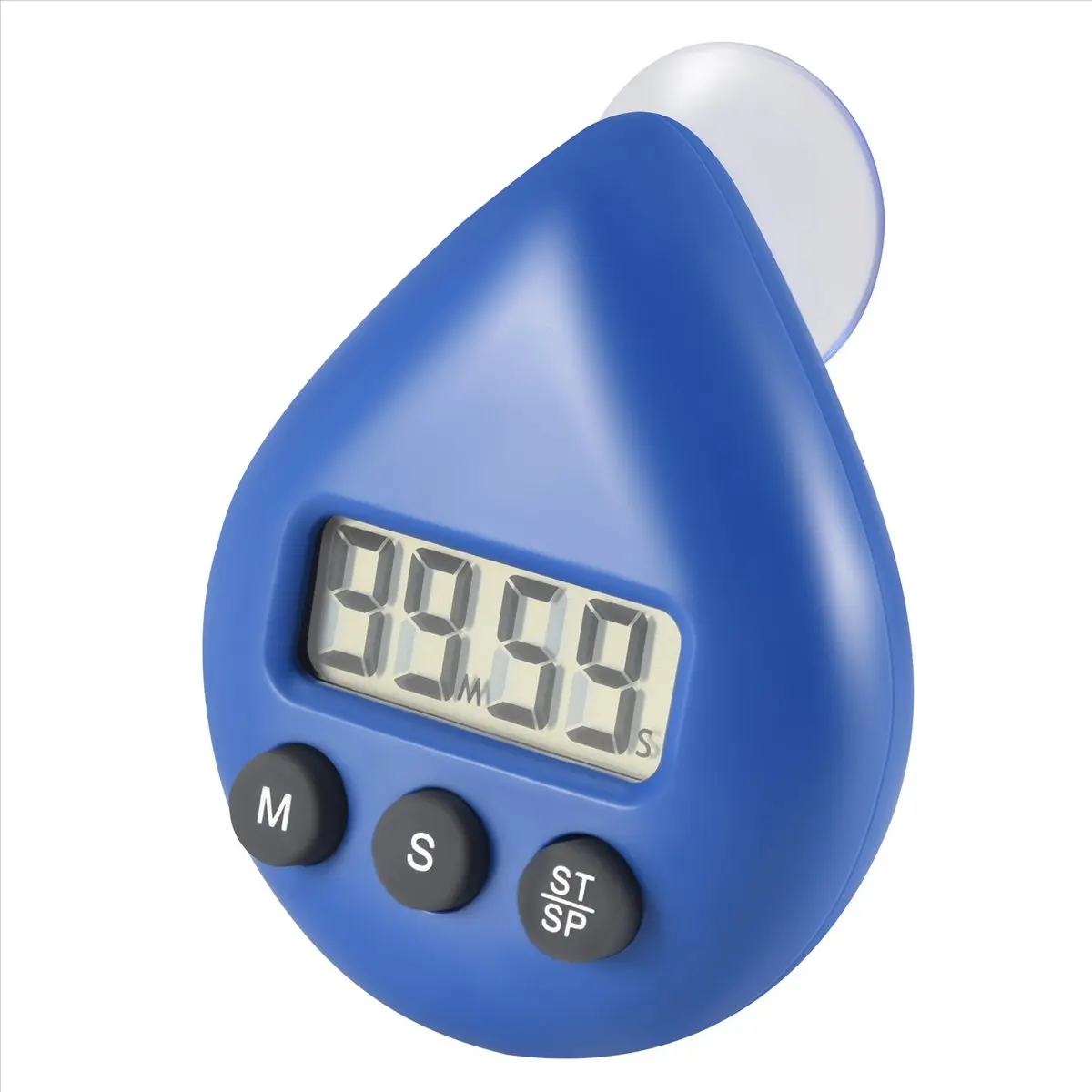 (AIMA) Digital Bathroom Clock Waterproof Shower Clock Timer Temperature Humidity Visual Countdown Timer Wall Clock Blue