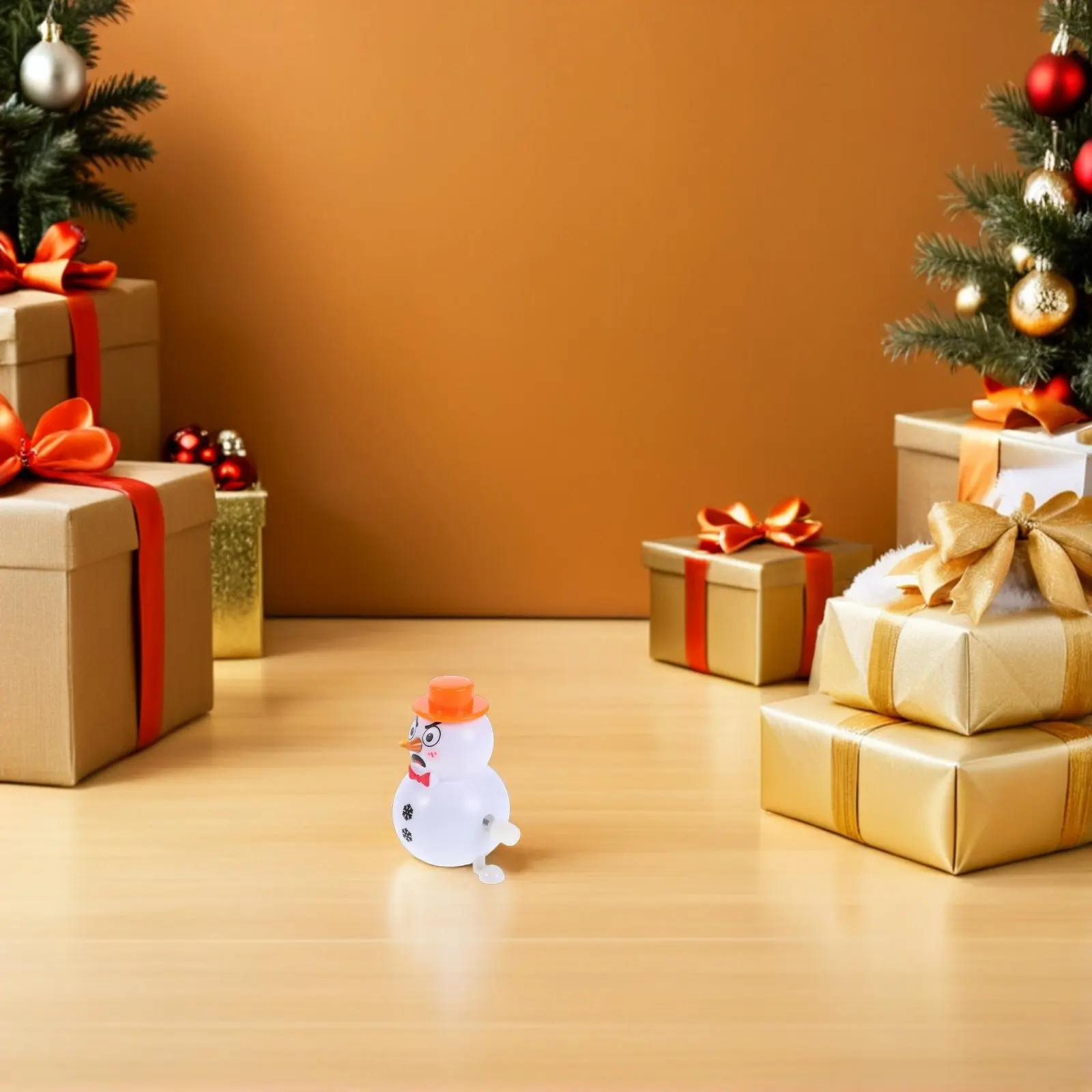 6個入り時計仕掛けの雪だるま、巻き上げ式で歩くクリスマスストッキング詰め物、ホリデーパーティーの景品、子供向けのグッディバッグ詰め物