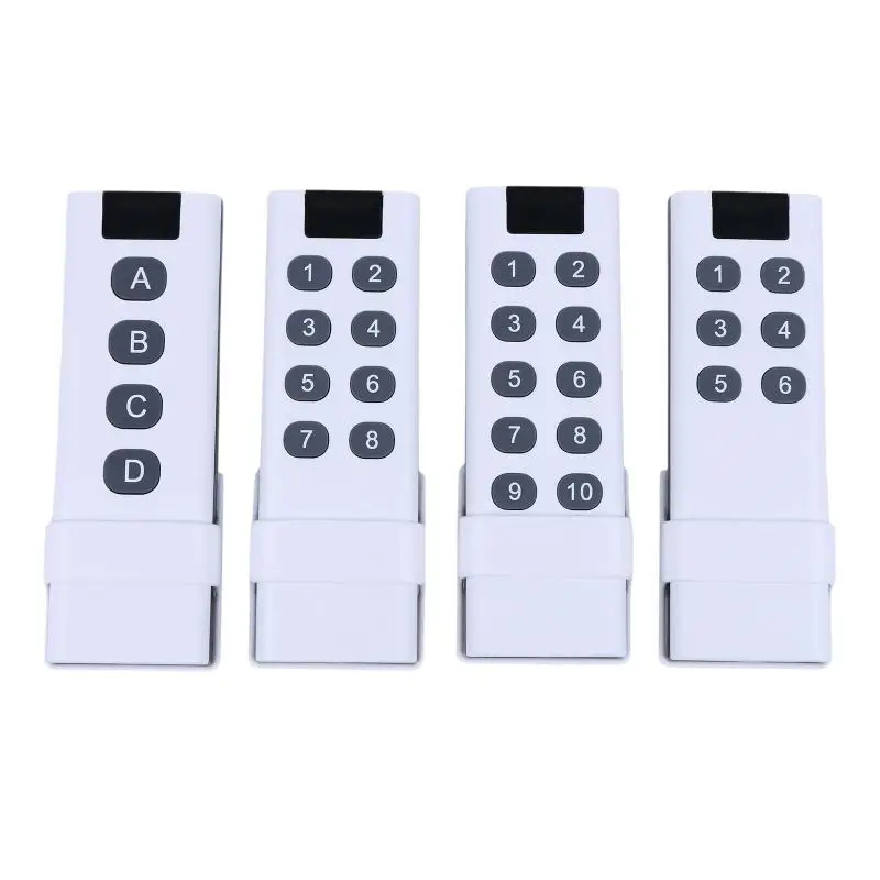433MHz Wireless Learning Code Digital Remote Control Transmitter For Long Distance Wireless Remote Control With 4/6/8/10 Key