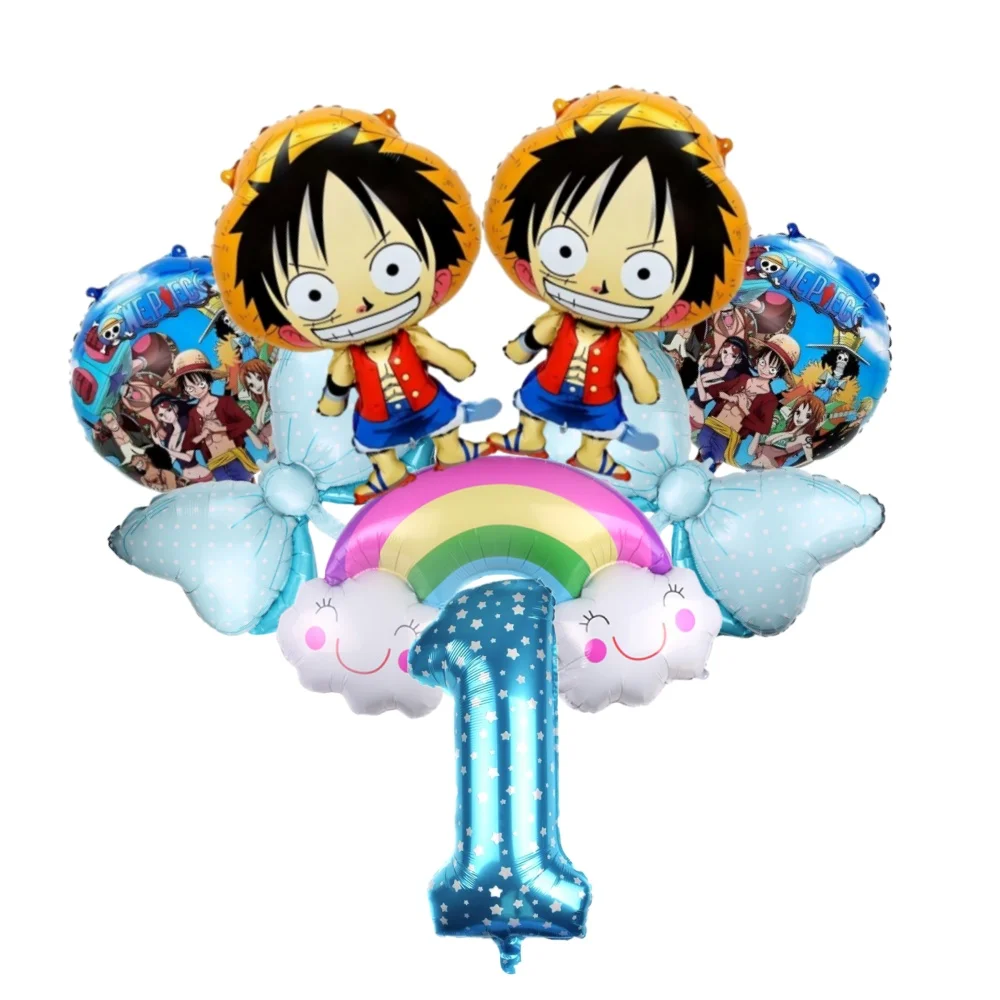 

Цельный набор воздушных шаров в стиле аниме Луффи, номер на день рождения, Радужный воздушный шар для мальчиков и девочек, товары для вечеринок, фигурки, модели, детские игрушки, подарки