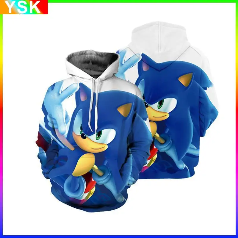 

Sonic Spring and Autumn European and American Movie Fashion Casual Anime Hooded Men's and Women's Sweatshirts Couple Hoodies