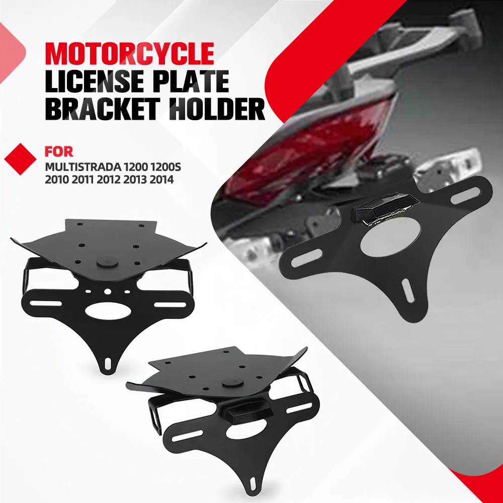 

For Ducati Multistrada 1200 1200S 2010 2011 2012 2013 2014 License Plate Holder Bracket Rear Tail Tidy Fender Eliminator Support
