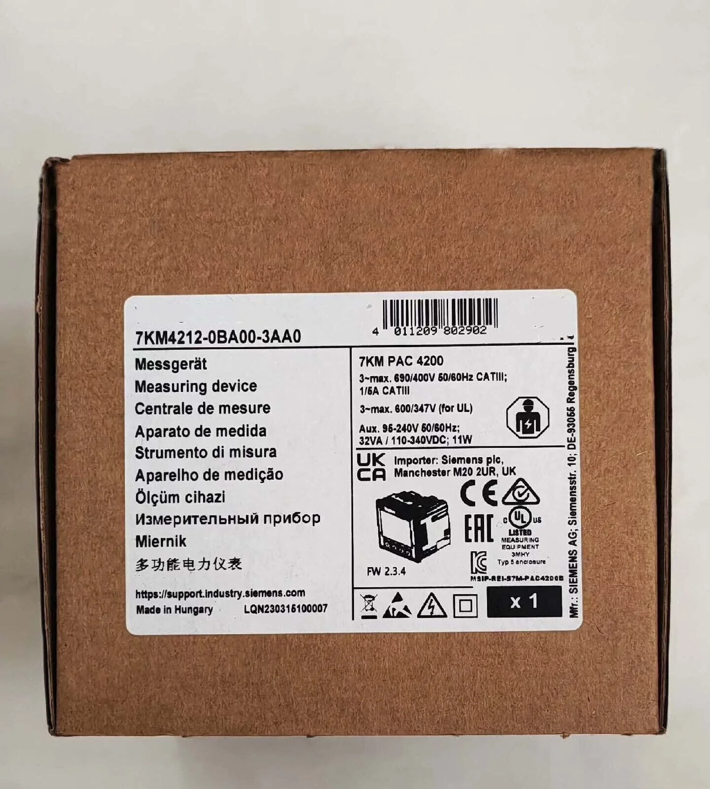 7KM42120BA003AA0 7KM4212-0BA00-3AA0 measuring device