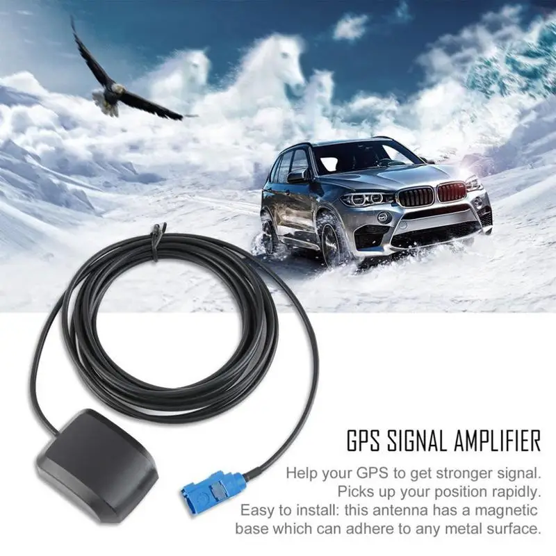 New GPS Antenna Fakra MFD2 RNS2 RNS 510 MFD3 RNS-E For VWSkoda For Benz Car GPS Position Locate Receiver & Antenna