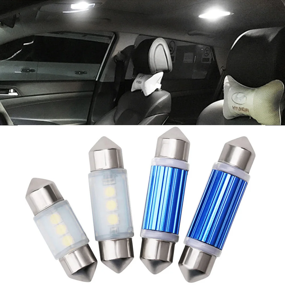 

1×led bulbs c5w car interior led 3030 3SMD Super Bright White Reading top light festoon led 31mm 36mm 39mm 41mm C10W plate bulb