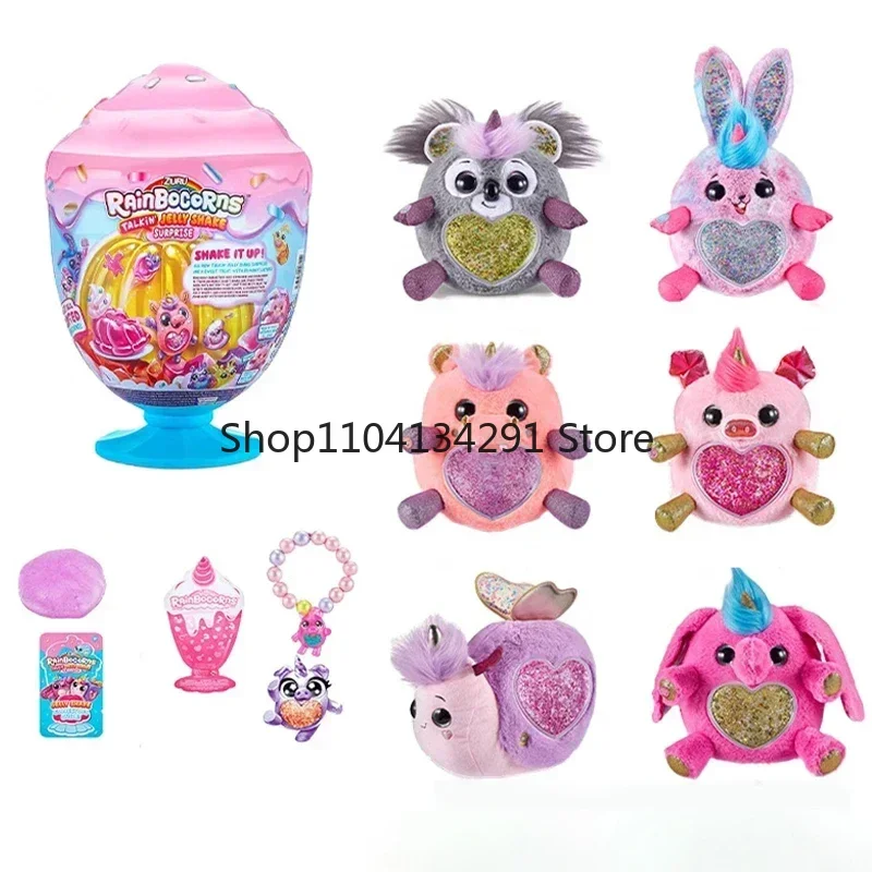 ตุ๊กตา Zuru Rainbocorns Talkin' Jelly Shake Surprise ของเล่นตุ๊กตาอิเล็กทรอนิกส์พูดได้ ร้องเพลงได้ ถ้วยไอศกรีมวิเศษ ไข่เซอร์ไพรส์ ของเล่นตุ๊กตา