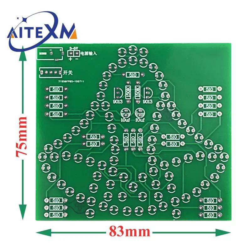 DC 3-5V DIY LED Swing Windgong Elektronische Kit Schudden Windgong Analoge School Solderen Training Plezier Lassen Suite