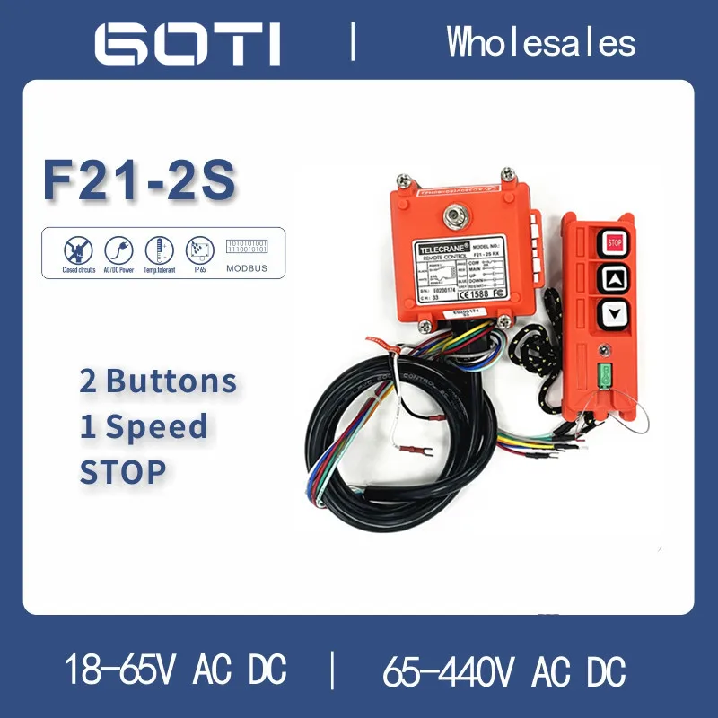 

TELECRANE F21-2S Wholesales Industrial Remote Controller Switches ACDC220V 380V110V12V 24V36V 18-65V 65-440V Hoist Crane Lift